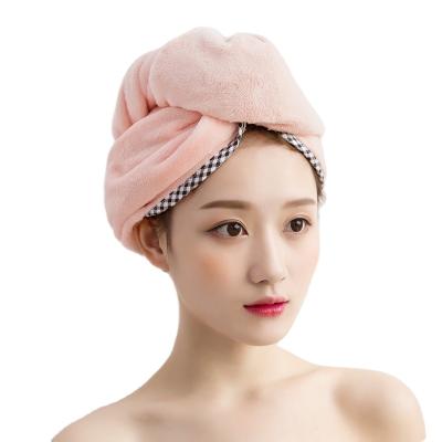 China Lameila Selling Hot Sustainable Waterproof Jumbo Reusable Plastic Hair Shower Cap Pink Shower Cap Reusable Plastic Bathing Hat For Woman for sale