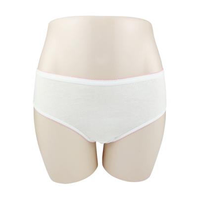 China Antibacterial disposable panties for women 100% pure cotton disposable underwear for massage for sale