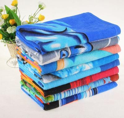 China Popular Comfortable Digital Sublimation Microfiber Cotton Quick Dry Beach Towels Safe For Custom Kids for sale