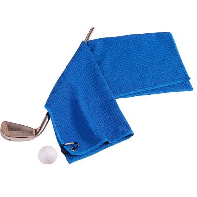 China Other Custom Microfiber Cleaning Waffle Golf Towel With Logo for sale