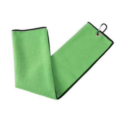 China Other China Manufactures Wholesale Microfiber Waffle Golf Cleaning Towels With Custom Logo Printed for sale