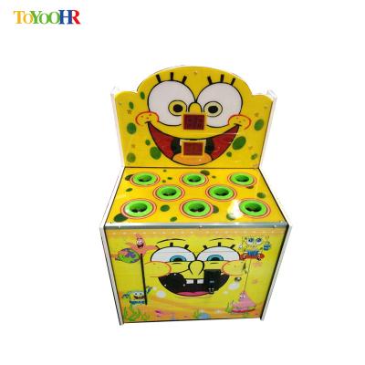 China Wooden Cabinet Kids Game Machine 1 Person Beat-A-Frog Kids Redemption Hammer Machine for sale