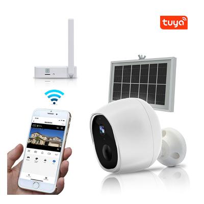 China NIGHT VISION Tuya Network Night Vision 4 Way Set Security Wifi Smart 1080P IP Solar Panel Wireless CCTV Small High Resolution Camera For Home for sale