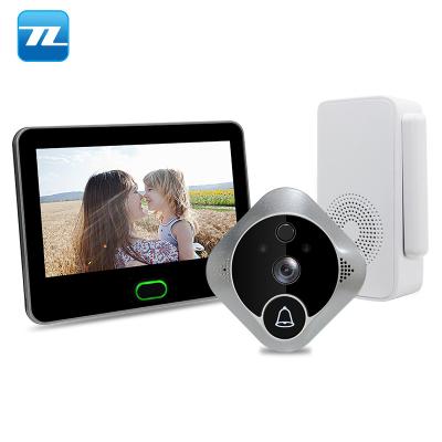 China Anti Theft 2.4GHz Digital Intercom Smart Home Apartment Video Doorbell TL-WF04 Multi Wireless Video Viewer Hole Door Intercom Doorbell for sale