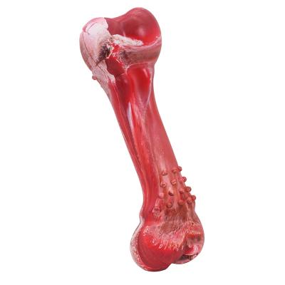 China Viable Hot Selling Dog Chewing Sounding Toy The Molar Bite Bone Leakage Resistant Rubber Pet Artificial Toy for sale