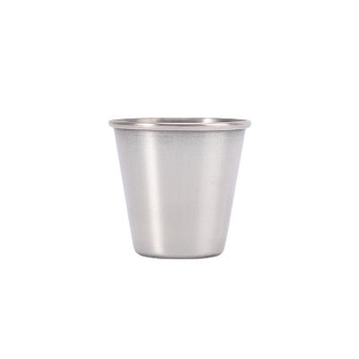 China Stainless Steel Factory Direct Supply 30ml Crimped 1oz Modern NC Stainless Steel Spirit Bar Glass Shot Glass; GUA for sale