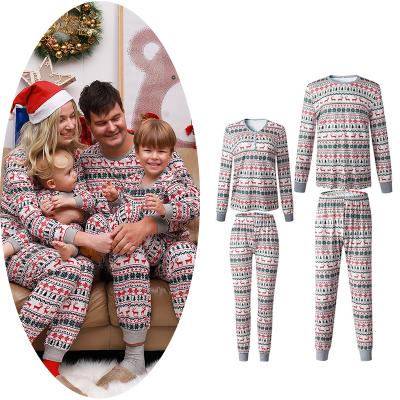 China Christmas Family Matching Outfits Women Kids Girls Baby Boy Suit Pants T-shirt Sleepwear Parent-child Long Sleeve Breathable Pajamas for sale