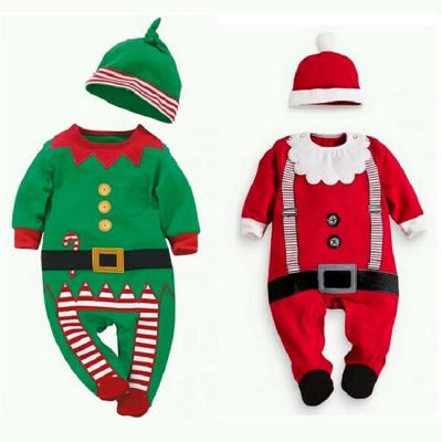 China Breathable New Year Clothes Newborn Baby Gift Set Christmas Infant Romper With Hat Toddler Overalls Kids Santa Claus Costume Cosplay Baby for sale