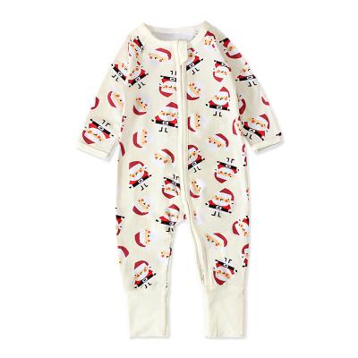 China Santa Claus Cotton Toddler Clothes Christmas New Year Outfits Unisex Baby Romper Long Sleeves Overalls Soft Infant Girls Boys for sale