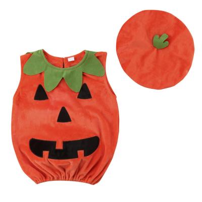 China Toddler Infant Clothes Boys Girls Romper Hat Cosplay Costume Kids Pumpkin Party Fleece Tops Jumpsuits Costumes Baby Halloween Outfits for sale