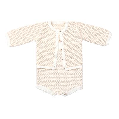 China Breathable 2-Piece Sets Knit Girl Overall Spring Long Sleeve Baby Clothes Romper Infant Coat +romper Infant Female Baby Suit Two-p for sale