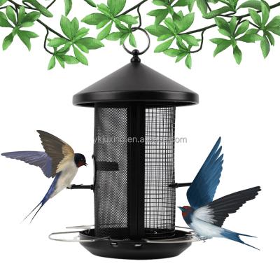 China High Quality Sustainable Metal 2 Tube Hanging Portable Bird Feeders Clean And Easily Fill Outdoor Hanging Bird Feeders for sale