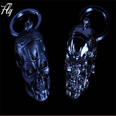 China Creative Unisex Skull Zinc Alloy Metal Terminator Key Chain Keychain for sale