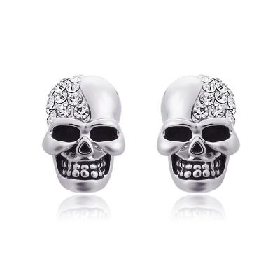 China Wholesale Casual Hip Hop Jewelry Stud Earring Gold Plated Skull Earring/Sporty for sale