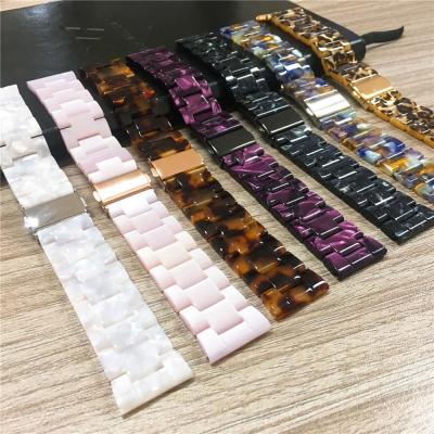 China Water Resistant Chinber 49 Colors Available Fashion Resin Watch Band Strap For Apple Watch Series Strap for sale