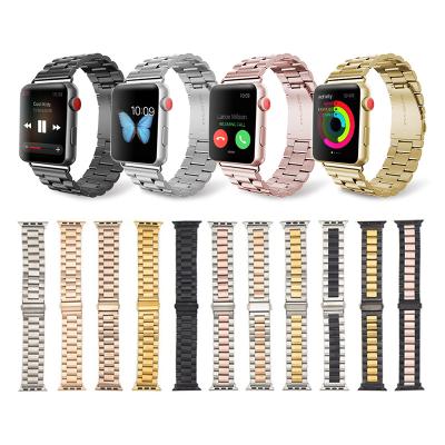 China Luxury Water Resistant Chinber Smart Watch Metal Band Stainless Steel Strap Strap For Apple iWatch Series for sale