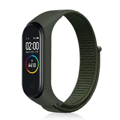 China Water Resistant Chinber Nylon Adjustable Smart Watch Wrist Strap For Xiaomi MI Band 4 3 for sale