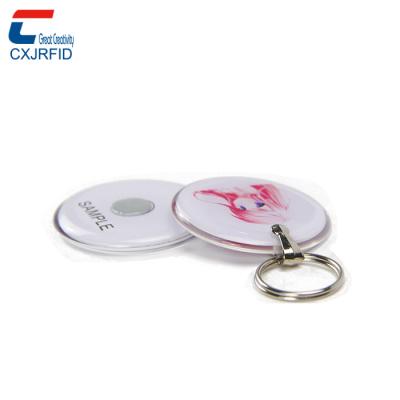 China Waterproof NFC RFID Waterproof Epoxy Tag / Waterproof 13.56Mhz Passive With Metal Key Chain for sale