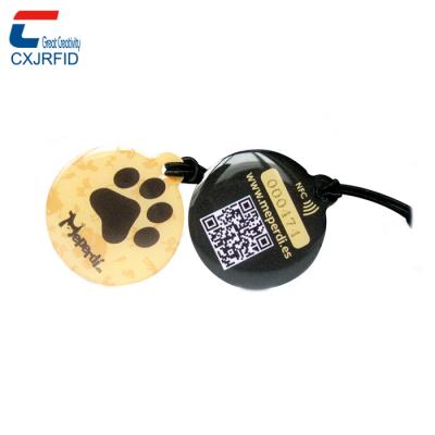 China Custom waterproof/waterproof NFC pet id collar rfid tag qr code nfc pet tracking dog tag for sale