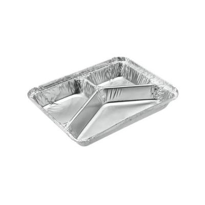 China Fine Food Grade Portable Aluminum Foil 3CP Container for sale