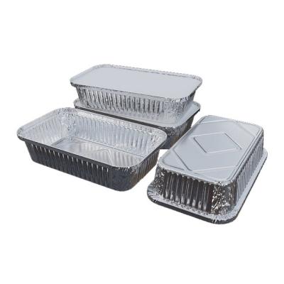 China Recyclable Food Factory Price Aluminum Foil Container With Lid for sale