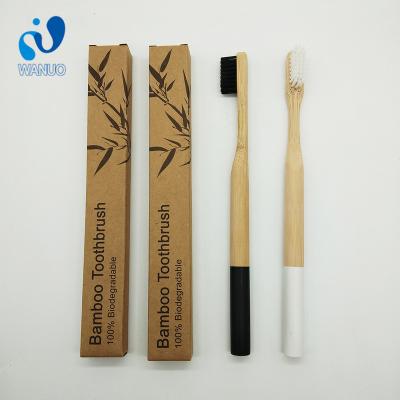 China 100% Natural Biodegradable Charcoal Bamboo Adult Toothbrush Eco-Friendly Environmentally Friendly From Wanuocraft for sale