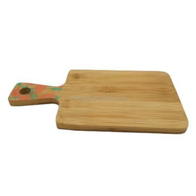 China WanuoCraft 2021 Hot Selling Sustainable Vegetable Organic Custom Kitchen Meat Bread Bamboo Chopping Cutting Board With Handle for sale