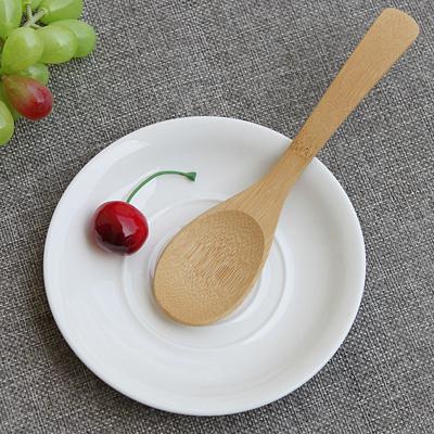 China WanuoCraft Biodegradabie Disposable Reusable Wholesale Bamboo Spoon Natural Tea Spoon for sale