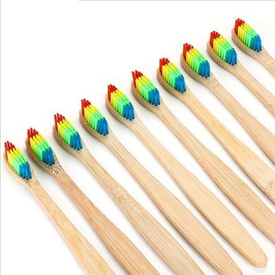 China Wanuocraft Toothbrush Bamboo Teeth 100% Nylon Bristle Wood Eco-Friendly Biodegradable Environmental Friendly Charcoal Brush for sale