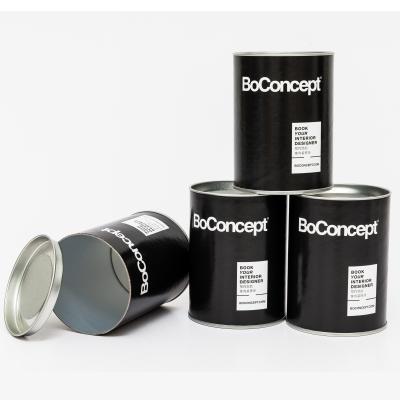 China Recyclable Eco - Friendly Black Boxes Tin Plug Cardboard Paper Tube Tubes for sale