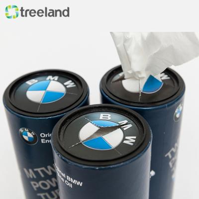 China Tissue Car Pump Donut Tube Customized Tissue Tissue Box Facial Tissue Paper Packaging for sale