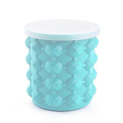 China Best Stocked Diy Silicone Colapsible Ice Cube Maker Chinese Ice Bucket With Lid for sale