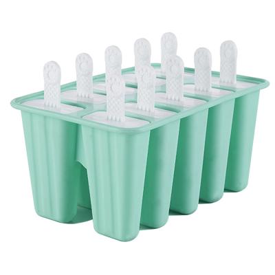 China Eco Friendly Novelty Sustainable Frozen Extra Large Ice Pop Molds With 10 Slot for sale