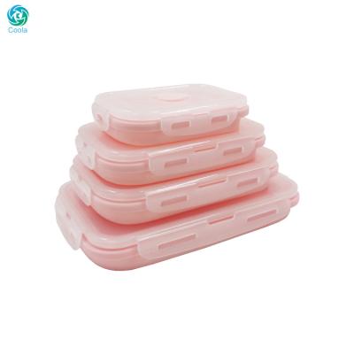 China Viable Wholesale Leak Proof Containers 1600ML Portable Collapsible Food Storage Container Lunch Box for sale