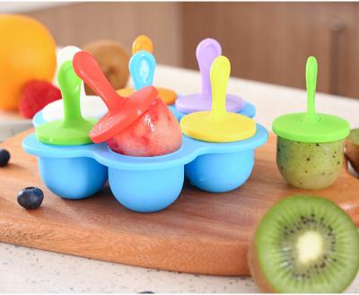 China BPA free quality best and low price elastic silicone ice cream mold popsicle mold for sale