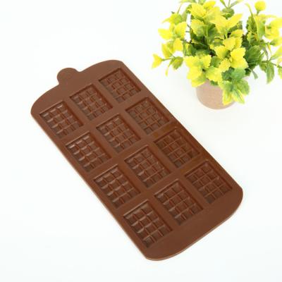 China Food Grade 12 Disposable Custom Non-Toxic Waffle Tools Decorating Silicone Chocolate Cake Mold for sale