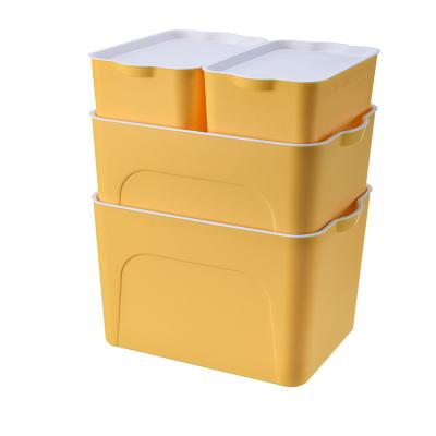 China Sustainable Solid Colored PP Plastic Storage Box , Home Storage Organization Box for sale