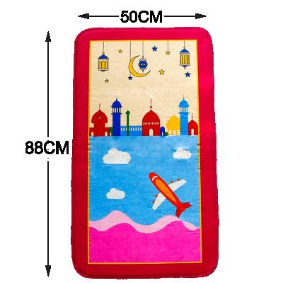 China Washable Custom Design Sajadah Mosque Prayer Mat Memory Foam Muslim Wholesale Prayer Mat for sale