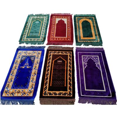 China Best Quality Non-Slip Foldable Portable Kids Prayer Mat Muslim Islamic Prayer Blanket Anti Salah Namaz Sajadah Muslim Mat 35x65CM for sale