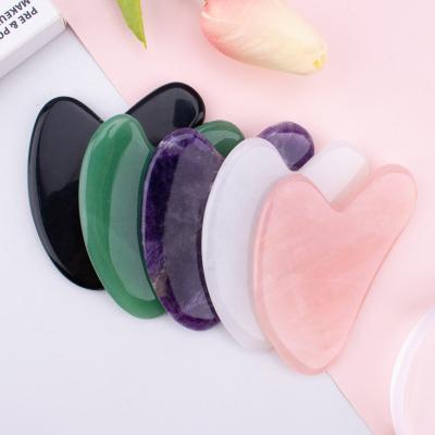 China Comfortable body mounted custom quartz jade gua stone gua massage board tool kit gua sha scraping tool for sale