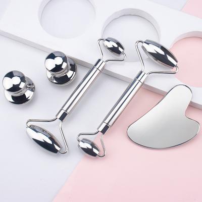 China Natural Metal Massager Face Massager Gua Sha Factory Supply Care Stainless Steel Gua Sha Tool Facial Product for sale