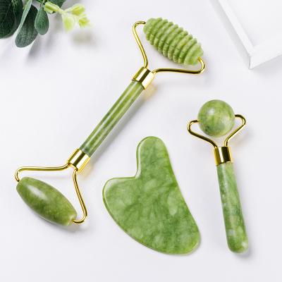 China High quality custom made guasha massage roller double face jade head roller for sale