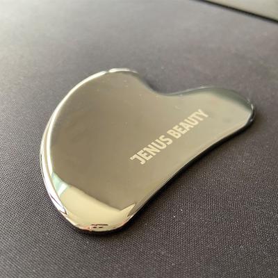 China Portable high quality steel guasha massage gua sha stainless steel scuffing silver guasha for sale