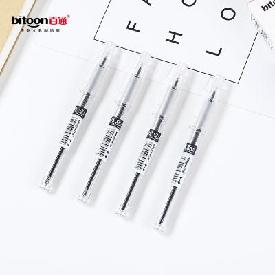 China Bitoon v-10 normal hot sale neutral pen primary and secondary students ink pen practical black blue red signature for sale