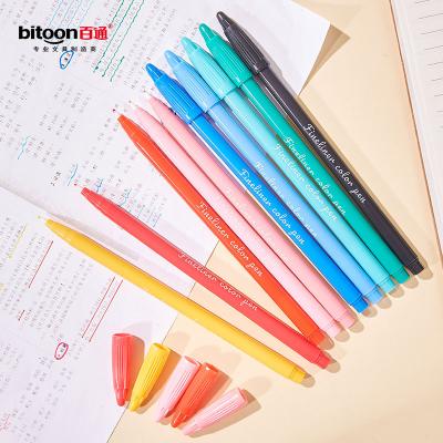 China Smooth write popular cheap colorful water based ink gel pen set for kids stationery gel ink pen with pen design for sale