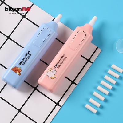 China Environmental Friendly Funny Eraser With 12 Replacement Rubber Kawaii Rubber Erasers For School Supplies Gift Kids Promotional Stationery for sale