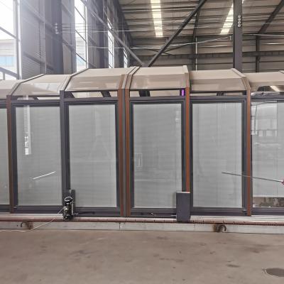 China Contemporary Made In China Aluminum Insulated Outdoor Glass U Shaped Solar Room Slip Room Hot Sale for sale