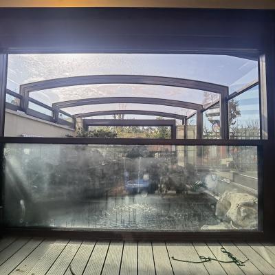 China New Design Patio Solarium High Quality Modern L Shaped Glass Enclosure Aluminum Glass Sunroom For Sunroom House for sale