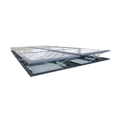 China China Manufacture High Screen Cost Performance Skylight Folding Rising Roof Aluminum Stained Glass Roof Windows Skylights for sale