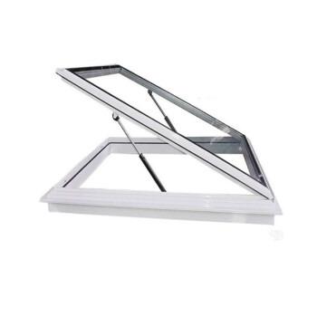 China 2022 China Manufacture New Design Screen Folding Smart Skylight With Screw Roof Aluminum Stained Glass Twin Roof Windows Skylights for sale